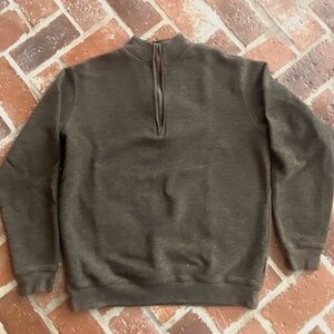 Woolrich Men’s Quarter Zip Size Large Sweatshirt~ Sweater Knit~ Brown Heather